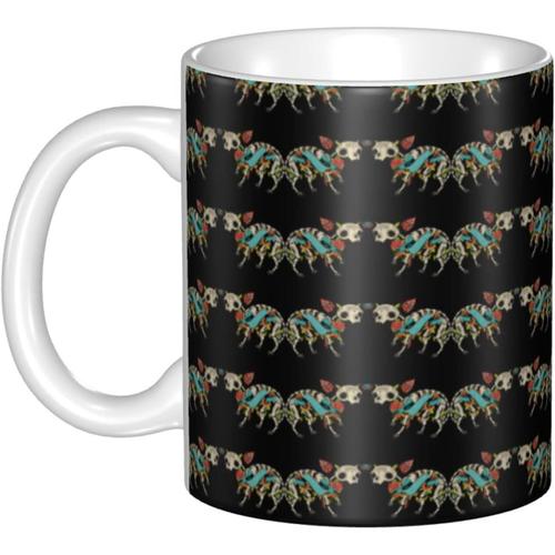 Tasses A Cafe Hipster-Chihuahua-Chien-Sucre-Crane De 11 Oz Tasses En Ceramique Blanche Tasse A The Nouveaute Cadeau De Xmas De Vacances