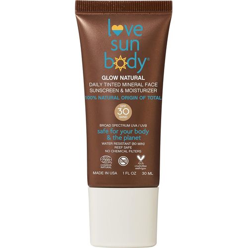 Anwxai-100% D'origine Naturelle Crème Solaire Et Hydratante Minérale Quotidienne Teintéeglow Natural Fps 30 Pour Visage,Lotion Solaire Anti-Âge,Sans Parfum,Cosmos Natural(Sable) 