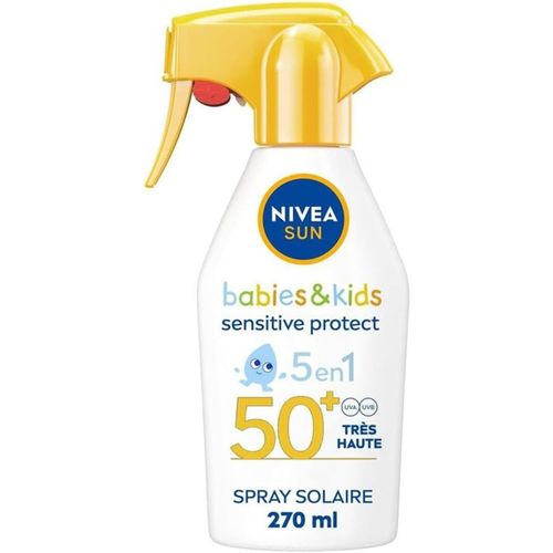 Anwxai-Sun-Spray Solaire Pistolet Sensitive Babies & Kids Fps 50+-Protection Solaire Enfant-Vitamine E-Sans Parfum-Absorption Rapide-Résistant À L'eau-Peaux Sensibles-270ml 