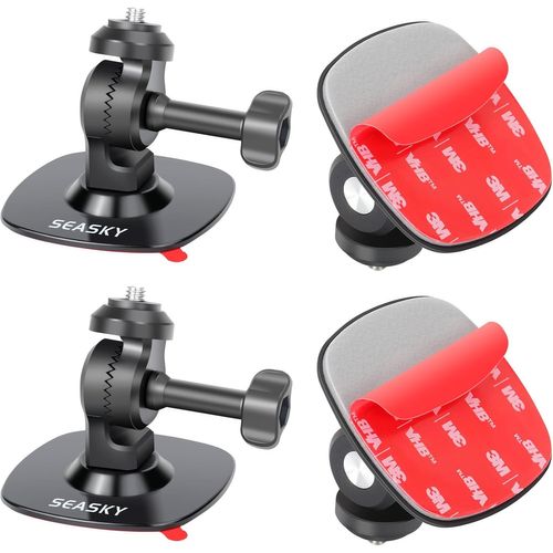 anwxai-Lot De 2 Supports Adhésifs Flexibles A2 Pour Casque De Ski Et Moto Insta360 X5 X4 X3 X2 One Rs PourGopro Max Panoramique Sports Camera Accessoires Surface Plate Incurvée