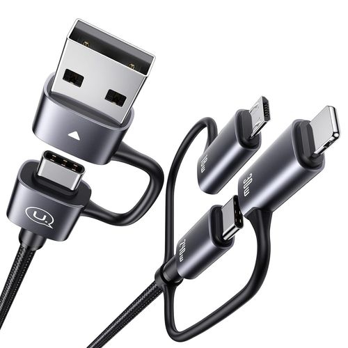 anwxai-Câble De Charge Multiple 6 En 1,240W Cable Usb C Vers Usb C 3.1A Câble Usb Multi Charge Rapide Usb A/C Vers Ip/Type C,Nylon Usb C Câble Chargeur Universel Pour Phone,Pad,Laptop,Tablet,1.2M