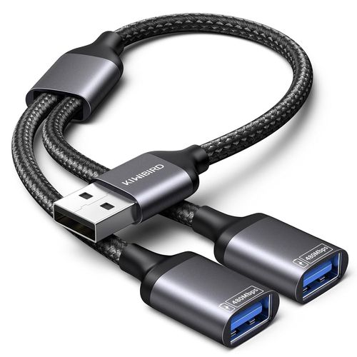 anwxai-Câble Y Répartiteur Double Usb,Adaptateur 1 Mâle Vers 2 Femelle Extension Charge Données Hub Doubleur Usb Pour Ordinateur Portable Mac Voiture Ps5 Ps4 Pour Clé Usb Clavier Souris Imprimante