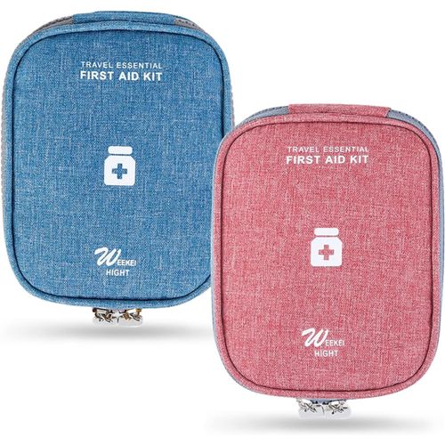 Anwxai-2 Pièces Trousse De Secours Vide,Mini Trousse De Secours,Trousse De Secours Voyage,Sac De Médecine Portable,Trousse Pharmacie Vide Pour Voiture,Maison,Camping,Sports De Plein Air
