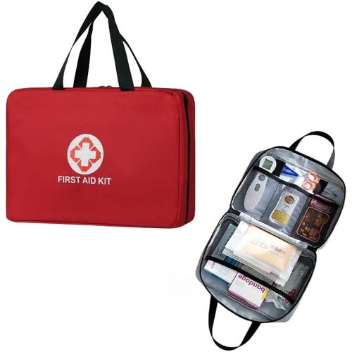 Anwxai-Sac Trousse De Secours Urgence Premiers Soins Vide Boîte Médicalgrande Capacité Sac De Médecine Rangement Portable En Tissu Oxford Etanche Sac Voyageur Famille Pour Activités De Plein Air