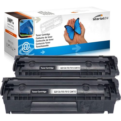 2X 12A Q2612A Cartouches De Toner Compatibles Pour Hp Laserjet 1010 1012 1015 1018 1020 1022 1022N 1022Nw 3015 3020 3030 3050 3052 3055 M1005 M1319 M1319F, Noir[Marque807]