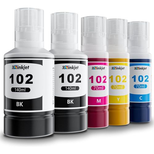 Encre 102 Multipack Compatible Avec Epson Ecotank Et-4850 Et-4750 Et-3850 Et-3750 Et-2850 Et-2750 Et-15000 Et-2856 Et-2851, Cartouche D'Encre 102 Eco Tank[Marque1194]