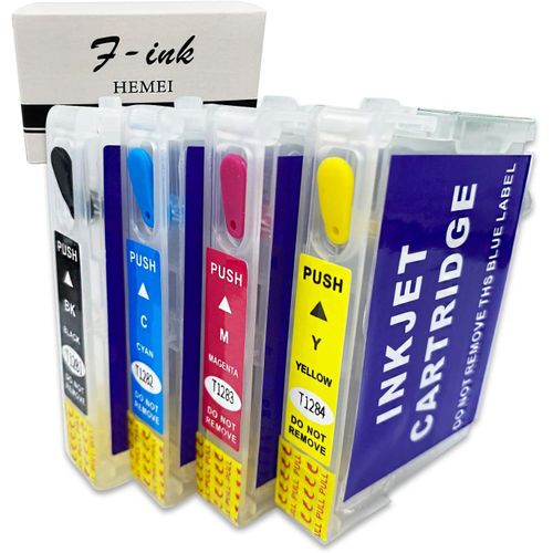 Rechargeable D'Encre Cartouche De Rechange Pour Epson T1285 (T1281, T1282, T1283, T1284) D'Encre, Le Travail Avec Stylus S22 Sx125 Sx130 Sx235W Sx420W Sx440W Sx430W Sx425W Sx435W S[Marque1731]