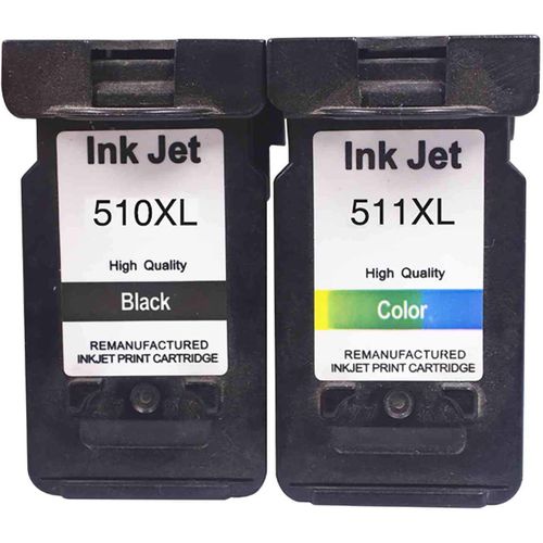 Kit De 2 Cartouches Compatibles Pour Canon Pg-510 Xl + Cl-511 Xl Noir + Couleur Imprimante Pixma Ip2700 Mp240[Marque2582]