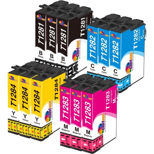 T1285 Multipack Remplacement Pour Epson T1281 Noir T1282 T1283 T1284 T1285 Cartouche D'Encre Pour Epson Stylus Sx235W Sx230 Sx125 S22 Sx130 Sx420W Sx425W Sx430W Bx305Fw Sx440W Sx44[Marque1393]