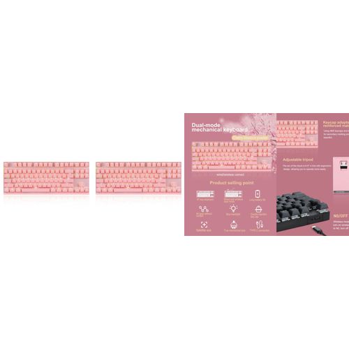 1 pièce Clavier (sans armature) mécanique rose bonbon