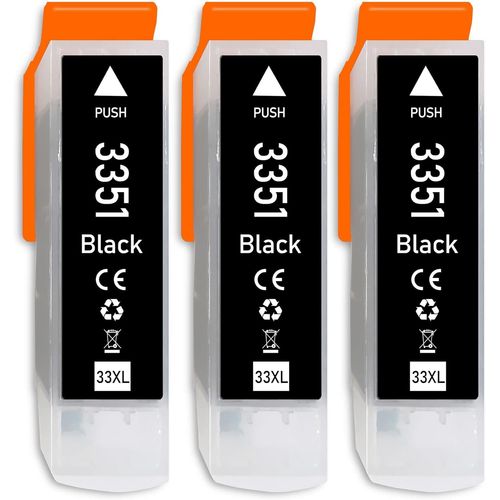 Lot De 3 Cartouches D'Encre Noires Pour Epson T3351 - Compatibles Avec Epson Expression Premium Xp-530, Xp-540, Xp-630, Xp-635, Xp-640, Xp-645, Xp-830, Xp-900, Xp-7100[Marque2412]