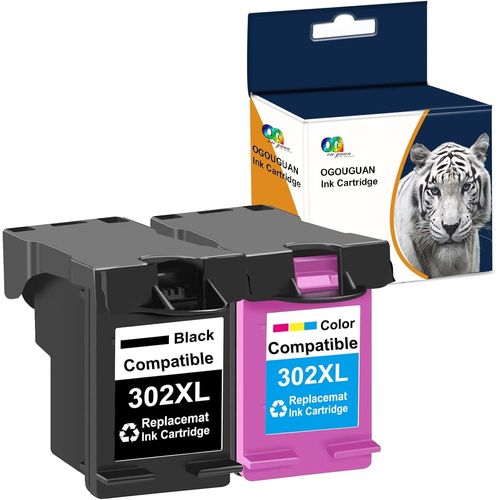 302 Remanufacturée Pour Hp Xl Cartouches D'Encre Remplacement Deskjet 3639 3630 2130 3636 1110 Envy 4520 4525 4521 4527 Officejet 3831 3833 3830 4650 (1 Noir, 1 Couleur)[Marque523]