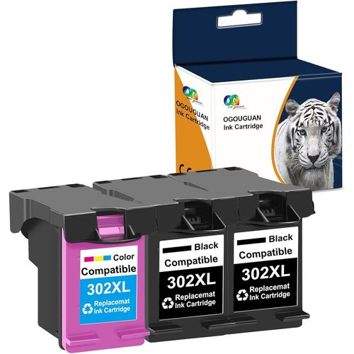 302 Remanufacturée Pour Hp Xl Cartouches D'Encre Remplacement Deskjet 3639 3630 2130 3636 1110 Envy 4520 4525 4521 4527 Officejet 3831 3833 3830 4650 (2 Noirs, 1 Couleur)[Marque525]