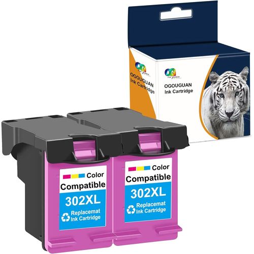 302 Remanufacturée Pour Hp Xl Cartouches D'Encre Remplacement Deskjet 3639 3630 2130 3636 1110 Envy 4520 4525 4521 4527 Officejet 3831 3833 3830 4650 (2 Couleurs)[Marque526]