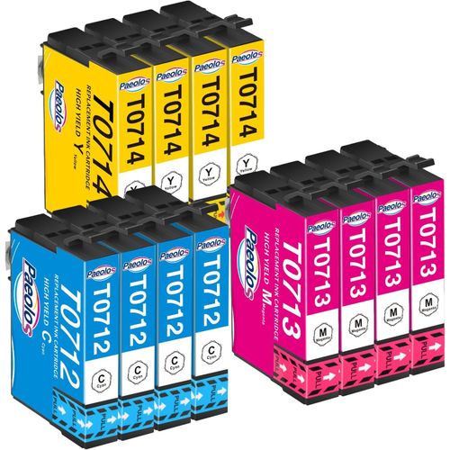 T0715 Lot De Cartouches D'Encre Compatibles Avec Epson T0711 T0712 T0713 T0714 Stylus Sx218 Sx100 Sx110 Sx200 Sx210 Sx215 Sx400 Sx405 Sx415 Sx410 Sx510 Sx510 0 Dx40 00 Dx4400 Dx740[Marque517]