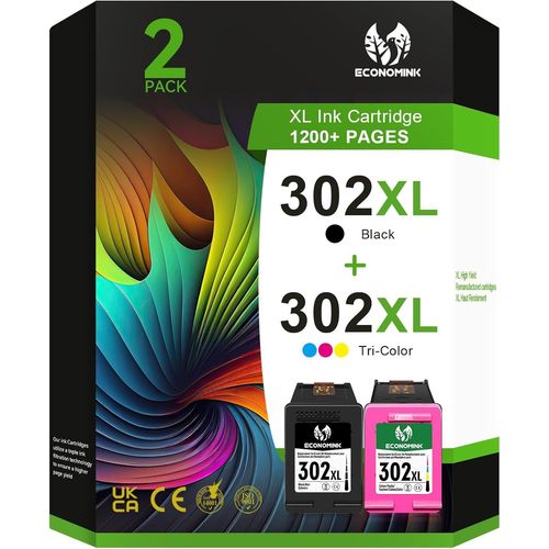Cartouche Encre 302 Remanufacturées Pour Cartouche Hp 302, Encre 302 Pour Deskjet 2130 3634 3636 Officejet 3833 5220 3831 3830 5232 Envy 4525 4527 4520 (Noir, Tri-Colore 2-Pack)[Marque73]