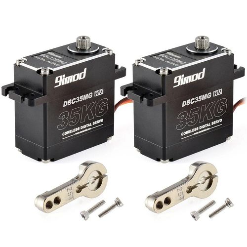 DSC45mg à 360 - 9Servo étanche 35KG 45KG, boîtier en aluminium, engrenage numérique métallique HV sans noyau pour voiture camion bateau sur chenilles 1/8 1/10 RC