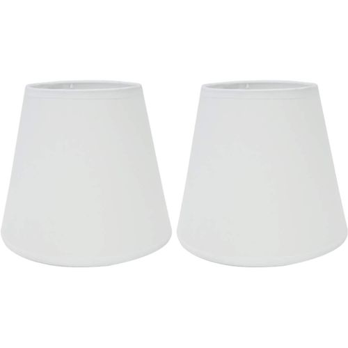 Anwxai-Lot De 2 Abat-Jours E14/E27 Pour Lampe De Table Applique Murale,Lustre,Abat-Jour En Cristal,10cm (Haut)X14cm (Hauteur)X16cm (Bas),Blanc