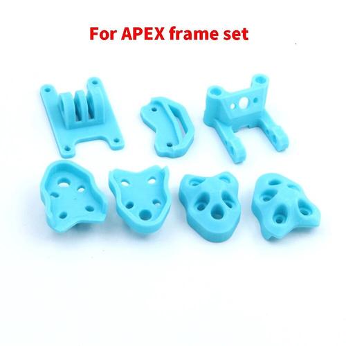 Apex Set Cyan - Accessoires D'impression 3d Pour Importateur Quadricoptère Rc Fpv, Antenne, Bras De Montage De Caméra, Siège De Protection, Pièces En Tpu Pour Cadre Apex Hd Dc