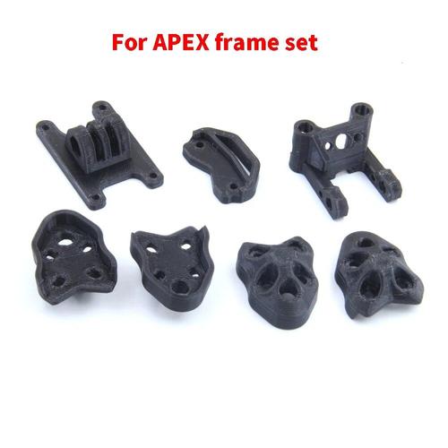 Apex Set Black - Accessoires D'impression 3d Pour Importateur Quadricoptère Rc Fpv, Antenne, Bras De Montage De Caméra, Siège De Protection, Pièces En Tpu Pour Cadre Apex Hd Dc