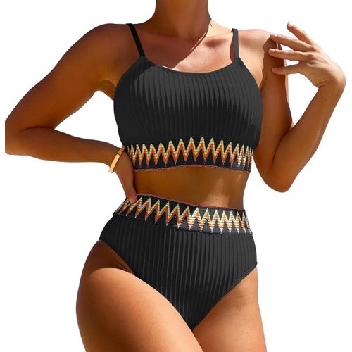 Women's Two-Piece Swimsuit, Vest, Swimsuit, G-String, Sexy High Waisted Bikini Swimsuit, Fashionable Beachwear, Women's Beachwear