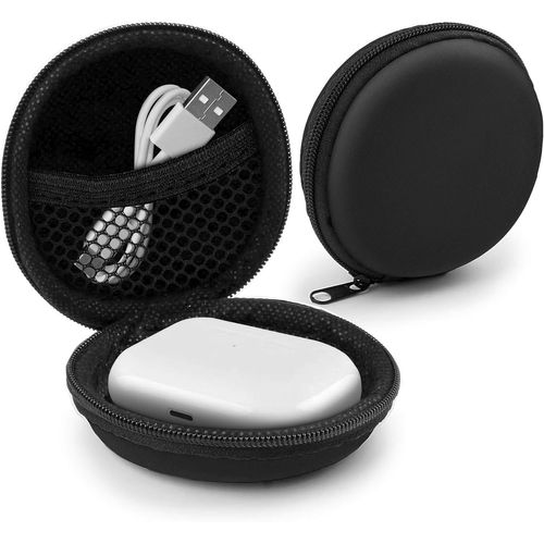 Etui Universel Pour Écouteurs In Ear - Pochette De Protection Rigide Earplug, Ipod Shuffle, Stick Usb, Câble - Transport Case Multifonction Noir[SAN674108]