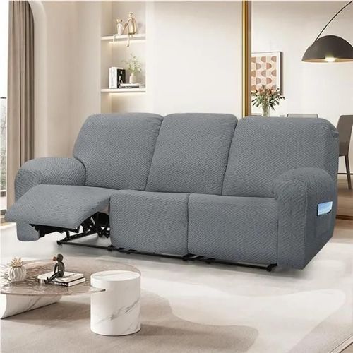 Housse Canapé Relax 3 Places,Housses De Canapé Housse De Chaise Longue Shiwares Sofa Cover Tuiles Vertes Gris