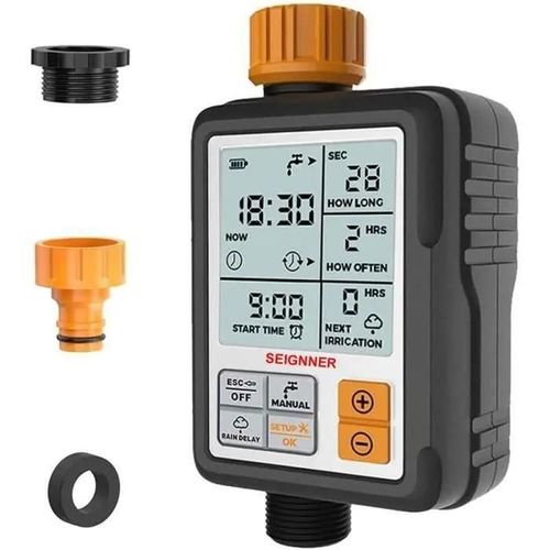 Programmateur D\'Arrosage Extérieur - Audburn - Minuteur Arroseur Avec Grand Écran Lcd
