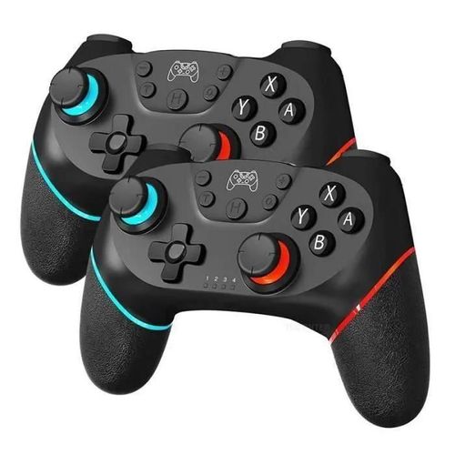 2 Pieces Manette Jeux Video Sans Fil Pour Nintendo Switch, Bluetooth Manette Switch Pro Avec Batterie Rechargeable - A4