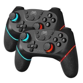 2 Pieces Manette Jeux Video Sans Fil Pour Nintendo Switch, Bluetooth Manette Switch Pro Avec Batterie Rechargeable - A4