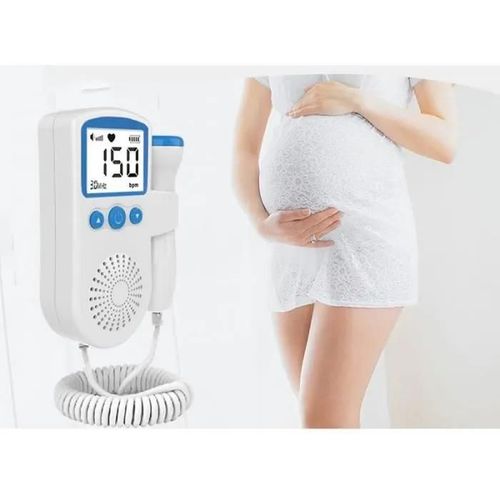 Doppler F?tal À Domicile Pour Grossesse Moniteur De Fréquence Cardiaque Bébé Son F?tal Détecteur Bébé De Grossesse, Bleu