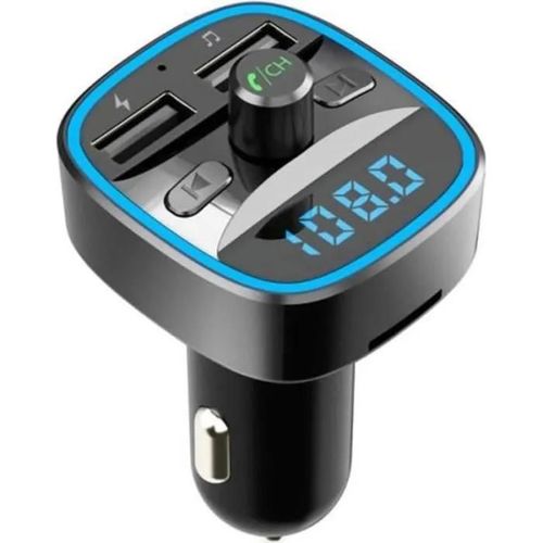 T25 Transmetteur Sans Fil Bluetooth 50 Fm Double Chargeur De Voiture Usb Mains Libres Lecteur Mp3 Carte Tf