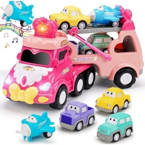 Jouet Enfant 2 3 4 5 6 Ans Fille, Camion Jouet Enfant Cadeau Fille 2-6 Ans Petite Voiture Enfant 2-6 Ans Jouet Fille Cadeau