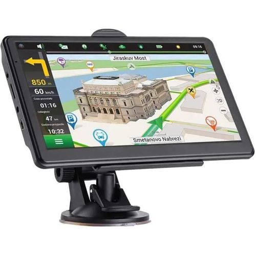 Gps Voiture - Écran Tactile - 7 Pouces - 8G 256M - Guidage Vocal - Mise À Jour Gratuite À Vie De La Carte - Avec Parasol