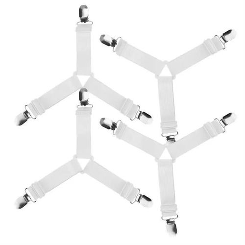Blanc - Attaches Réglables Pour Drap De Lit - Qilu - Sangles Élastiques Y - Blanc - 4pcs - 40cm À 90cm