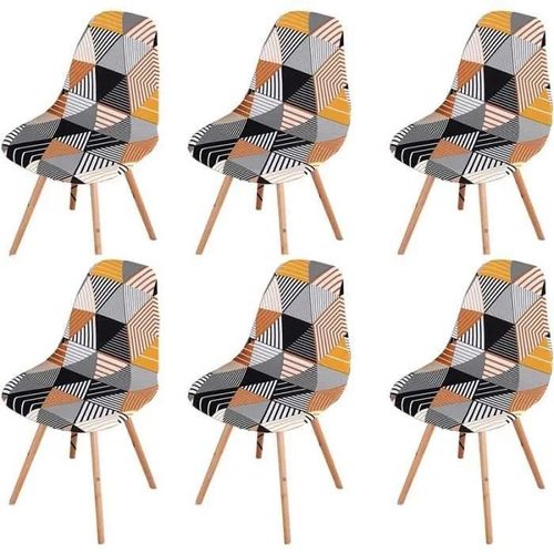 Multicolore - Housse De Chaise - Itoobe - Lot De 6 - Extensible - Moderne - Multicolore