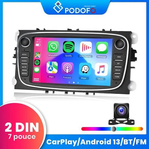 Autoradio 2+32G Android 11 Pour Ford Focus/Ford Mondeo/S-Max/Galaxy/Focus Avec Wireless Carplay Android Auto 7 Pouces Bluetooth Gps