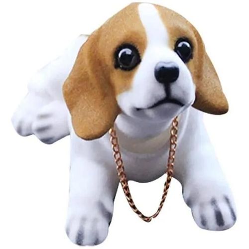 Anawakia Figurine Qui Bouge La Tête Voiture Figurine Bouge Tête Chien Pour Voiture Pour Décoration De Voiture Mignon (Beagle)