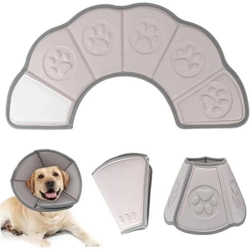 Collerette Chien Anti Lechage Réglable Confortable Collerette Chien Anti Grattage Avec Bande De Fixation Et Point 24-29cm