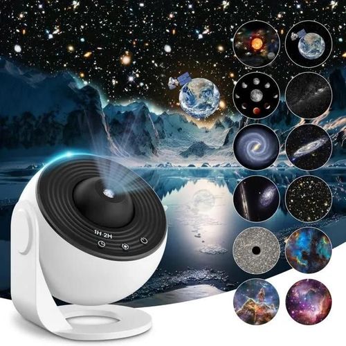 Projecteur D\'étoiles De Planétarium, Projecteur De Galaxie Plafond, Galaxy Veilleuse Ciel Étoilé Projecteur Réaliste Avec 12 Disques