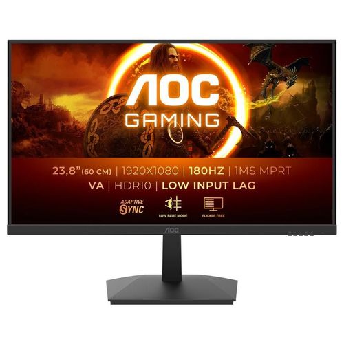 AOC Gaming 24G15N2 - Écran LED - jeux - 24" (23.8" visualisable) - 1920 x 1080 Full HD (1080p) @ 180 Hz - VA - 250 cd/m² - 3000:1 - HDR10 - 1 ms - noir