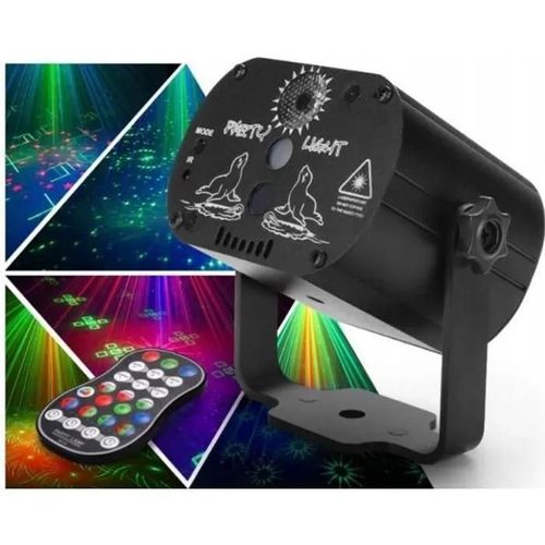 Led Laser Lampe De Scène,Light Projecteur Stroboscopique Parti Lumière Soirée Boule À Facette À Télécommande Eclairage Dj
