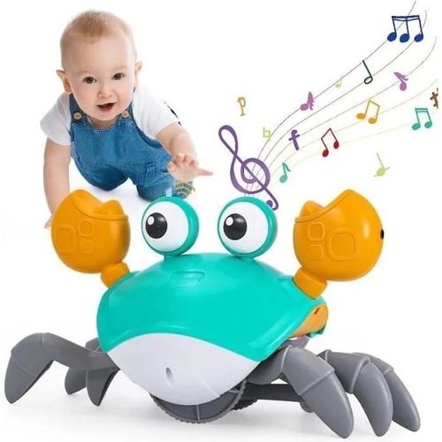 Bébé Enfant 1 An, Led Musical Capteur Interactif Crabe Rampant Jouet Pour Bébé 6 9 12 24 Mois, Cadeau Pour Bébé Enfant Garçon Fille