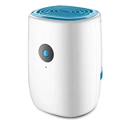 Déshumidificateur 220V Pour Chambre Et Sous-Sol ¿ Compact, Résistant À L\'Humidité, Absorption Efficace Pour Un Air Sain Blanc Bleu