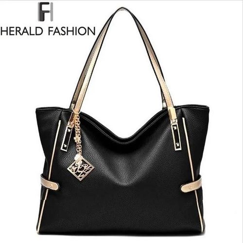 Noir - Sac À Main - Femme - Noir - Synthétique - Deux Anses - 37X14X28 Cm