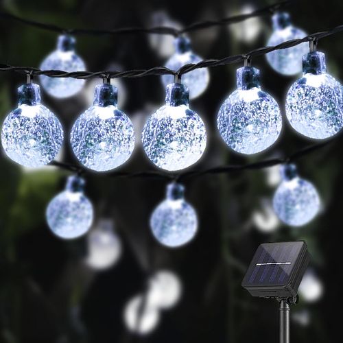 Solar String Lights Outdoor,40 Led 10m Ip44-8 Modes Outdoor Indoor Waterproof Garden Patio Balcony Wedding Party (10m 40led White)