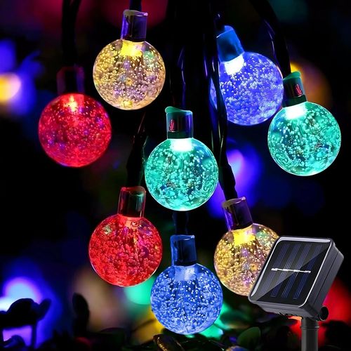 Outdoor String Lights-10 m 40 LED Solar String Lights,Waterproof Outdoor Solar String Lights for Garden,Balcony,Trees,Terrace,Weddings,Parties (Colourful 8 Modes)