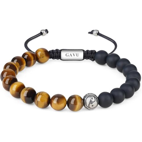 Men's Taijitu Charm Stone Bracelet