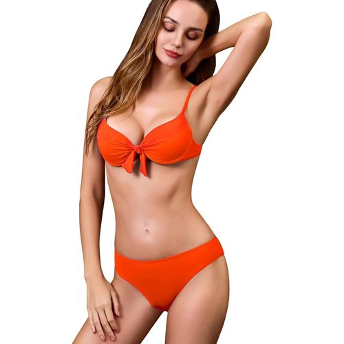 Two Piece Knotted Swimsuit For Women Bikini Flattering Swimming Costume S-Xxl Italian Design