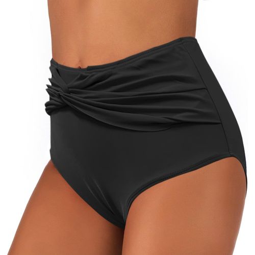 Women's High Waisted Ruched Bikini Bottom Panties Bottom Flat Stomach Bikini Bottom